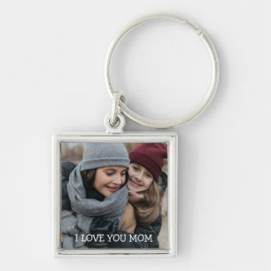 Llavero Te amo, Mamá, la cadena de fotos personalizada