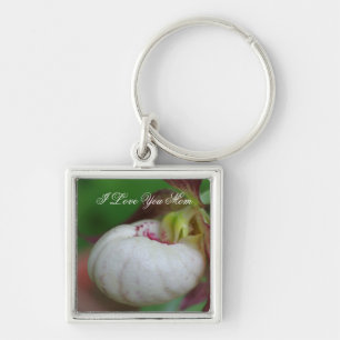 Llavero Te Amo Mamá Lady Slipper Flower Keychain