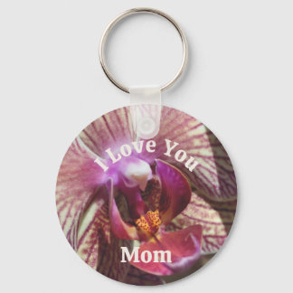 Llavero Te Amo Mamá Orquídea Flor De Cerca 