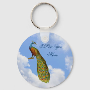 Llavero Te Amo Mamá Peacock Art Keychain