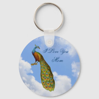 Llavero Te Amo Mamá Peacock Art Keychain