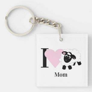 Llavero Te amo Mamá, Personalizado de nombre de pila