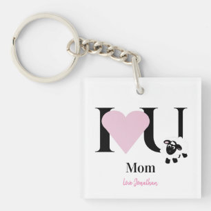 Llavero Te amo Mamá, Personalizado de nombre de pila