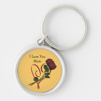 Llavero Te amo mamá Roses Roses Roses Corazón Flor Keychai