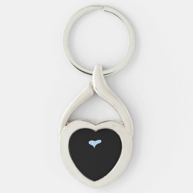 Llavero Te Amo Más Diseño Mínimo Estilo Azul (Anverso)