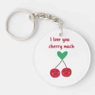 Llavero Te Amo Mucho Cereza San Valentín