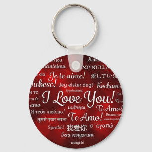 Llavero Te amo mucho keychain de idiomas