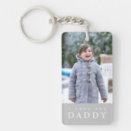 Llavero Te Amo Papá Gris Moderno 2 Foto 
