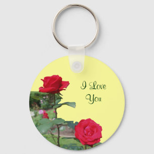 Llavero Te amo Rojas Rojas Flor Keychain