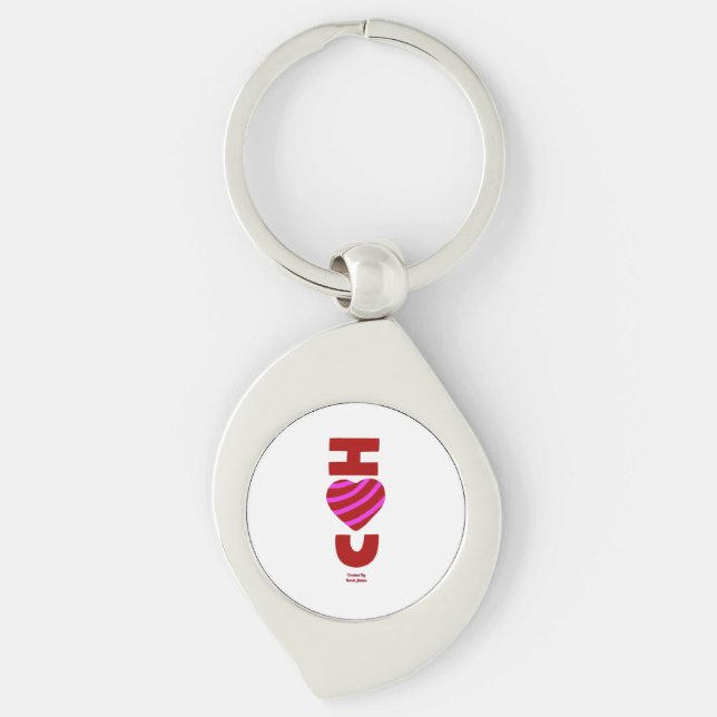 Llavero Te Amo Swirl Keychain (Anverso)