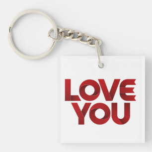 Llavero Te Amo – Tipografía Romántica Negrita