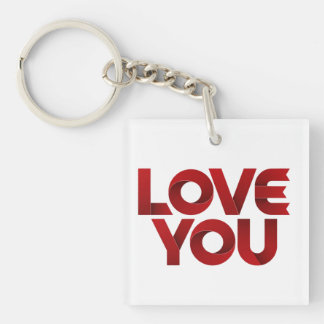 Llavero Te Amo – Tipografía Romántica Negrita
