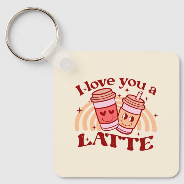 Llavero Te Amo Un Latte (Anverso)