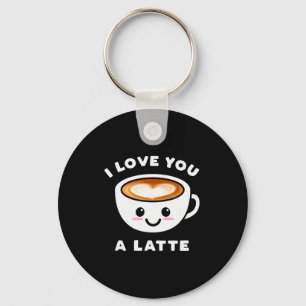 Llavero Te Amo Un Latte Divertido Cute Corazón De Café Val