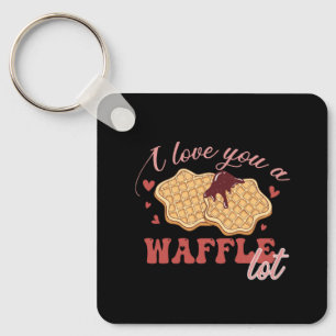 Llavero Te amo una foto Personalizado de Waffle Lot de San