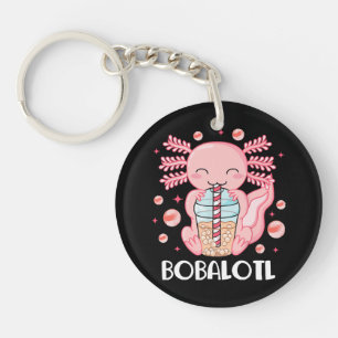 Llavero Té de burbujas de ajolote divertido