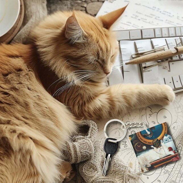 Llavero Té de gato submarino Steampunk (Subido por el creador)