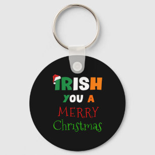 Llavero Te Deseo Una Feliz Navidad Irlanda Bandera Sombrer