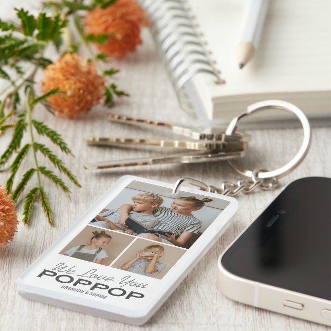 Llavero Te Encantamos Poppop Photo Keychain (Frente Derecha)