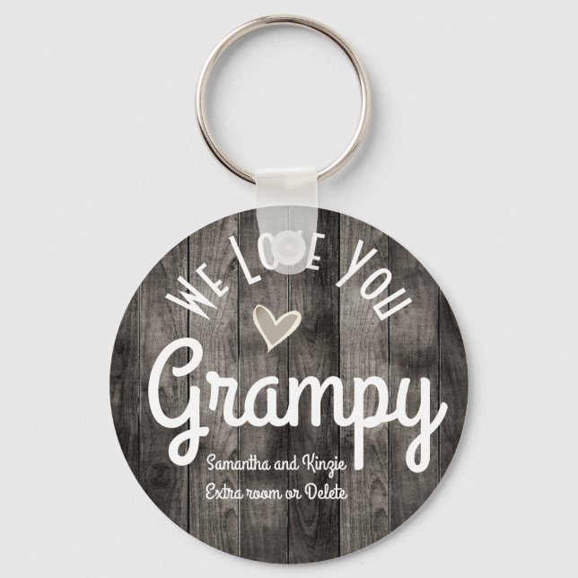 Llavero Te encantan los nombres personalizados de Grampy (Anverso)