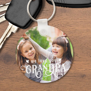 Llavero Te queremos abuelo 1-2 fotos color Personalizado