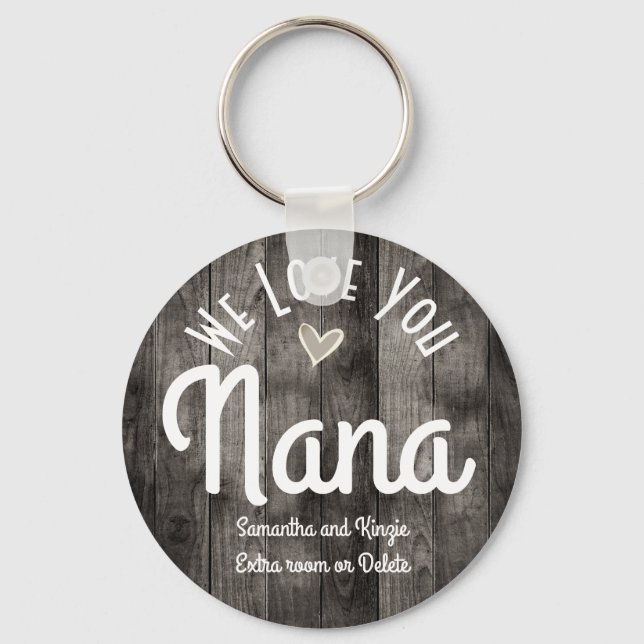 Llavero Te queremos Nana Custom Names Keychain (Anverso)