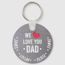 Llavero te queremos papá, nombres personalizados keychain