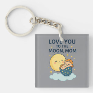 Llavero Te quiero con la camiseta de la mamá de la luna