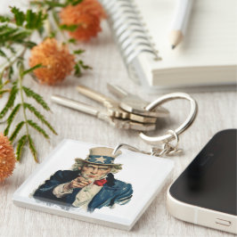 Llavero Te Quiero | Figura clásica patriótica estadouniden