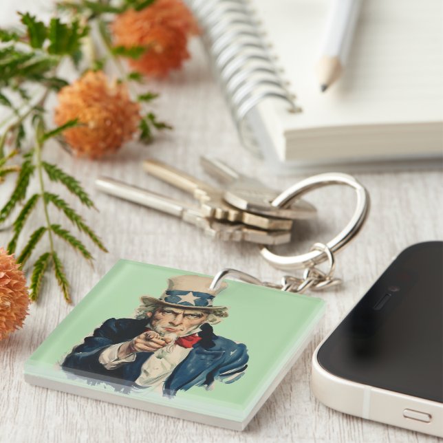 Llavero Te Quiero | Figura clásica patriótica estadouniden (Frente Derecha)