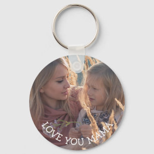 Llavero Te quiero mamá, cadena de fotos personalizada