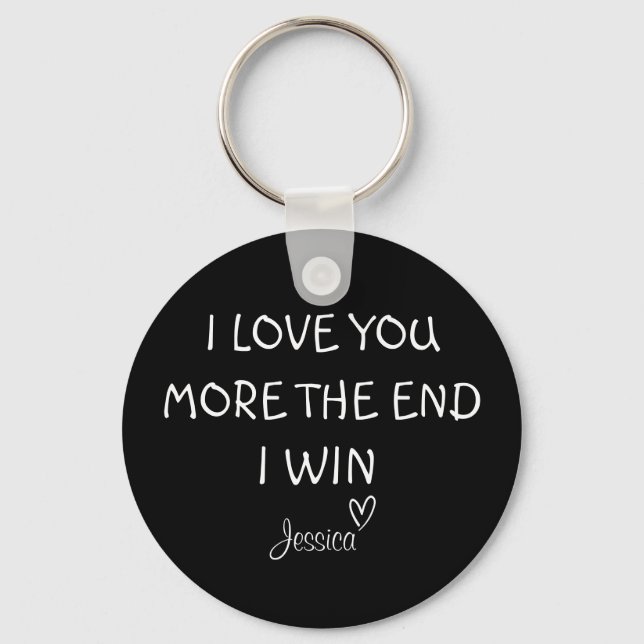Llavero Te Quiero Más, El Fin, Gano, Keyring, Keychain (Anverso)