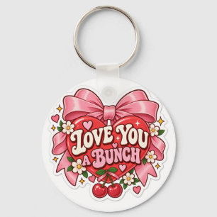 Llavero Te Quiero Mucho Sticker Corazón con Lazo Coquette