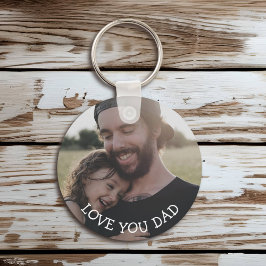 Llavero Te quiero papá, cadena de fotos personalizada