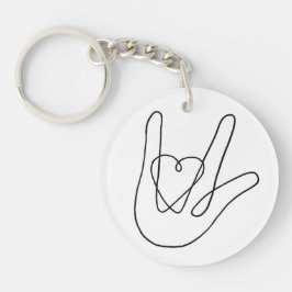 Llavero Te quiero Rótulo