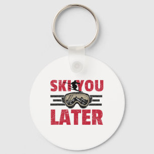 Llavero Te Vemos Luego Funny Skier Cool Snowboarder Montañ