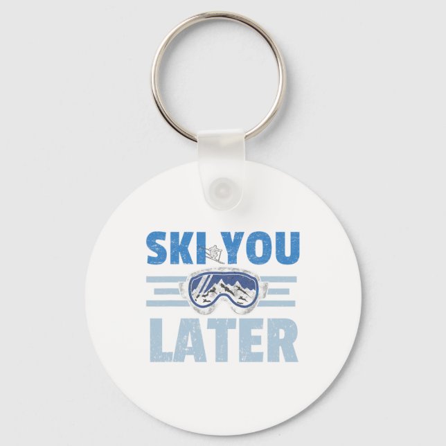 Llavero Te Vemos Luego Funny Skier Cool Snowboarder Montañ (Anverso)