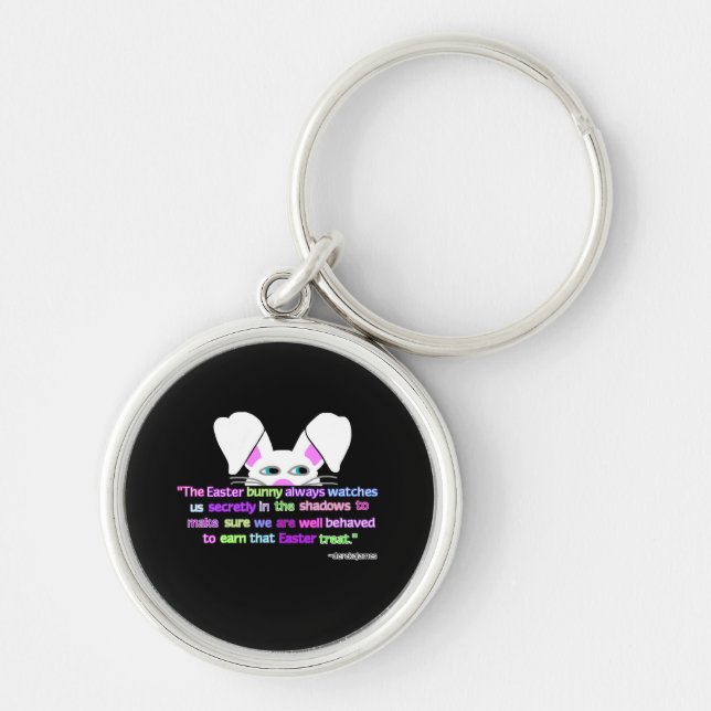 Llavero Te Veo, Easter Bunny Premium Round Key (Frente)