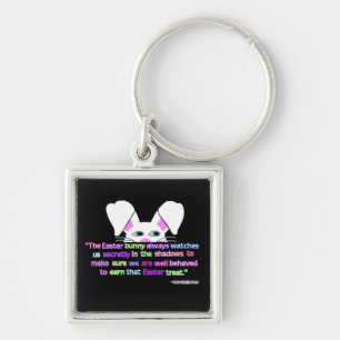 Llavero Te Veo, Easter Bunny Premium Square Key