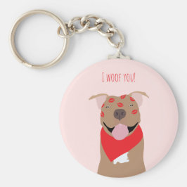 Llavero Te Woof American Bulldog Kiss Marks