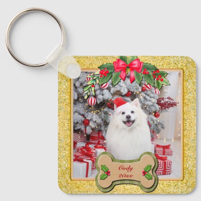 Llavero Te Woof Un Feliz Regalo De Perro Personalizado De  (Anverso)