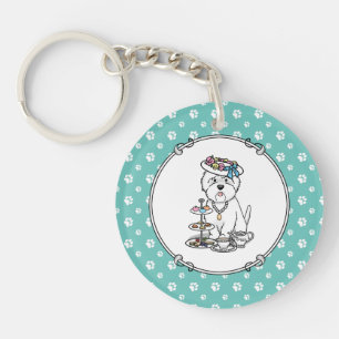 Llavero Tea Fiesta Westie Dog West Highland White Terrier