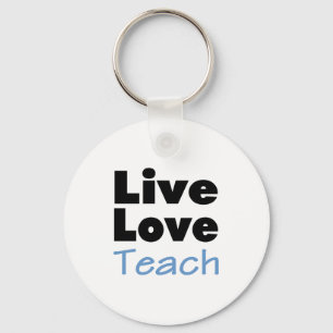 Llavero Teach Live Love (azul)