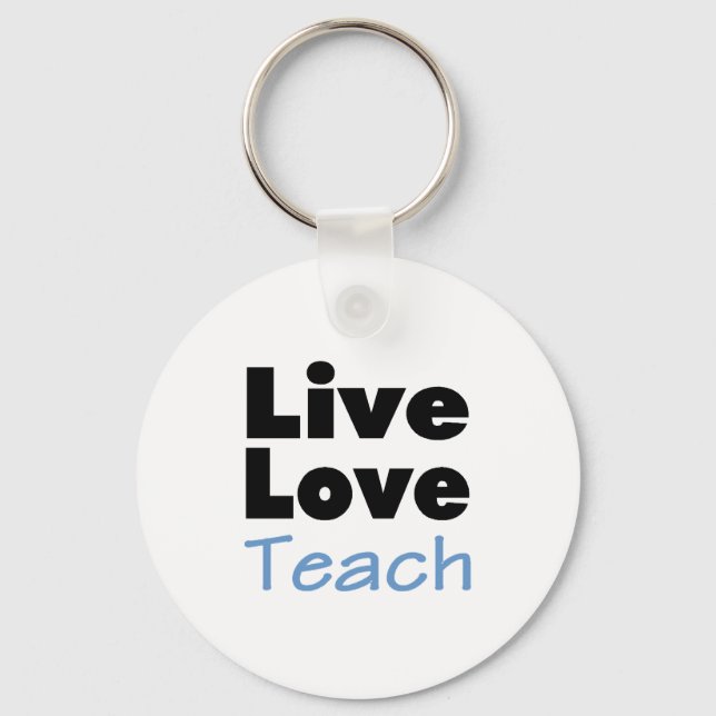 Llavero Teach Live Love (azul) (Anverso)