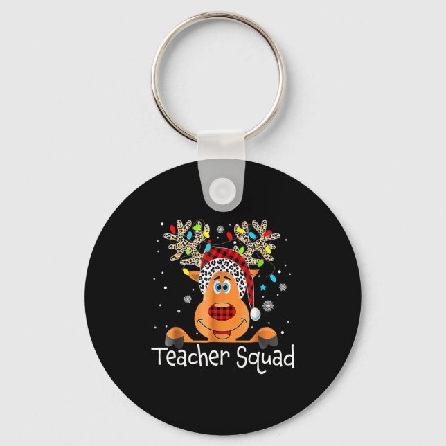 Llavero Teacher Squad Reindeer Teacher Christmas Xmas  (Anverso)