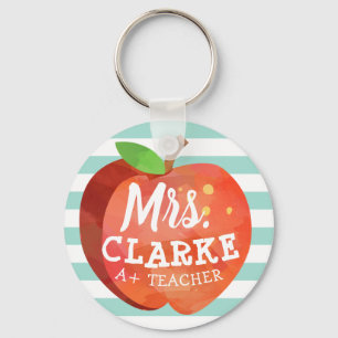 Llavero Teacher's Apple   Custom Name