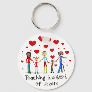 Llavero Teaching is a Work of Heart Keychain