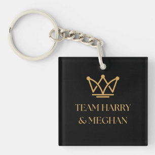 LLAVERO TEAM HARRY & MEGHAN CON GOLD CROWN