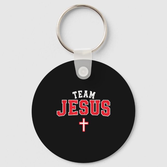 Llavero Team Jesus - Funny Christian Cross Emblem Faith St (Anverso)