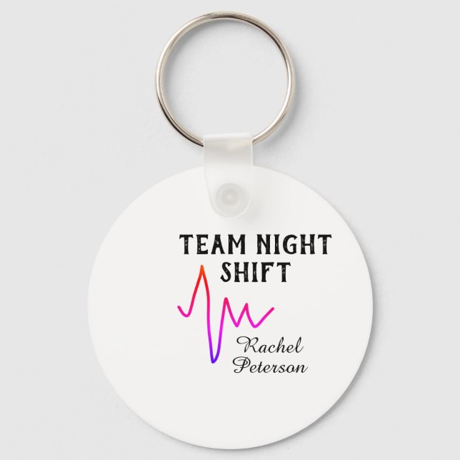 Llavero Team night shift nurse doctor medical name heart l (Anverso)